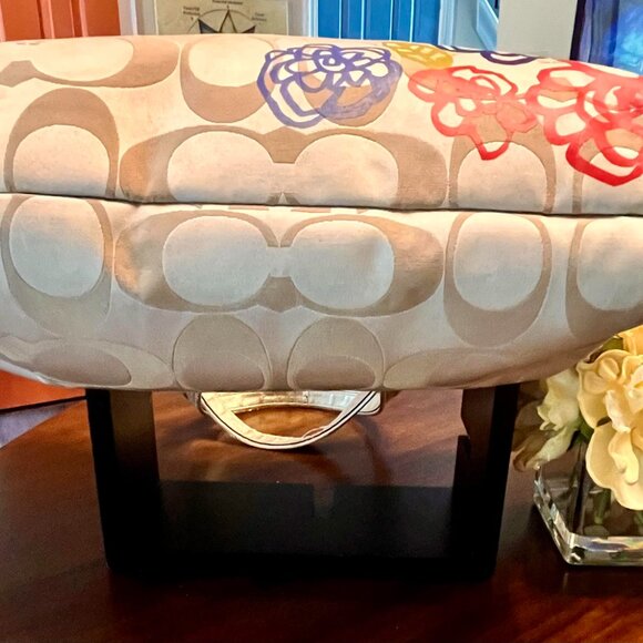 COACH Poppy Daisy Signature Applique Glam Tote Bag F20794 - Picture 5 of 11